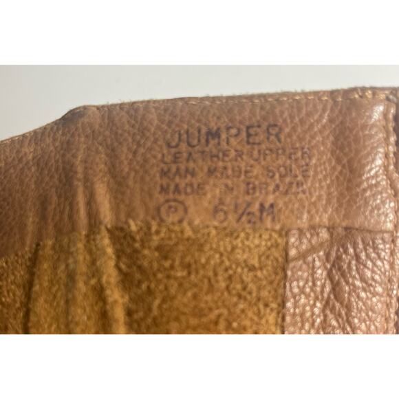 Vintage Etienne Aigner Square Toe Leather Jumper Boots Size 6.5 - Picture 9 of 9